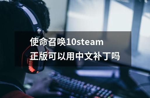 使命召唤10steam正版可以用中文补丁吗-第1张-游戏资讯-智辉网络