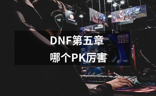 DNF第五章哪个PK厉害-第1张-游戏资讯-智辉网络