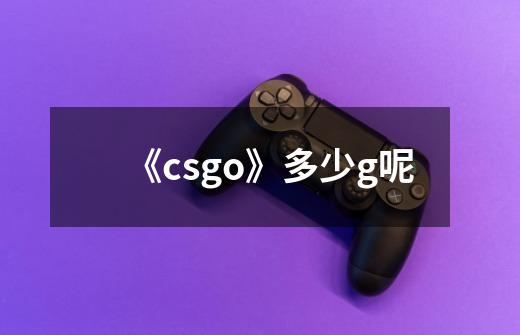 《csgo》多少g呢-第1张-游戏资讯-智辉网络