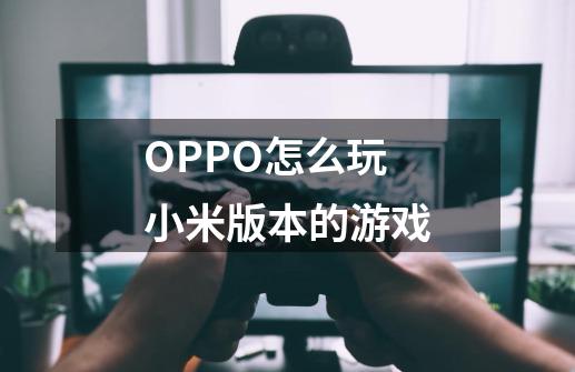 OPPO怎么玩小米版本的游戏-第1张-游戏资讯-智辉网络