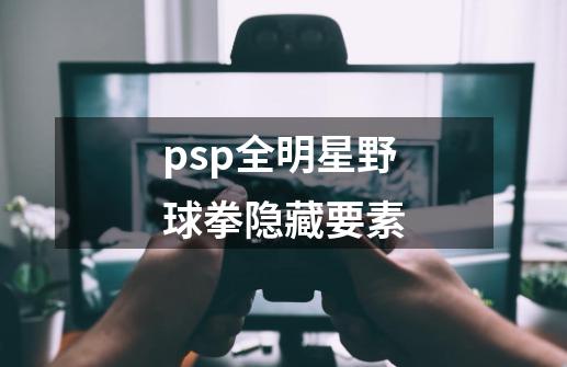 psp全明星野球拳隐藏要素-第1张-游戏资讯-智辉网络