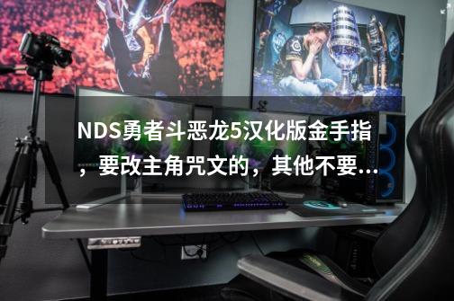 NDS勇者斗恶龙5汉化版金手指，要改主角咒文的，其他不要。-第1张-游戏资讯-智辉网络