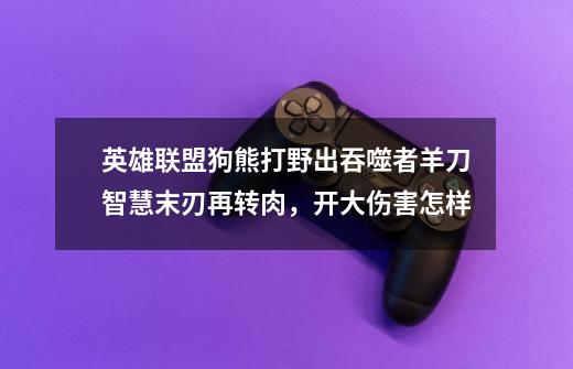 英雄联盟狗熊打野出吞噬者羊刀智慧末刃再转肉，开大伤害怎样-第1张-游戏资讯-智辉网络