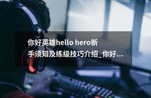 你好英雄hello hero新手须知及练级技巧介绍_你好英雄hello hero新手须知及练级技巧是什么-第1张-游戏资讯-智辉网络