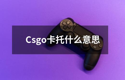 Csgo卡托什么意思-第1张-游戏资讯-智辉网络