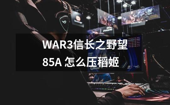 WAR3信长之野望85A 怎么压稻姬-第1张-游戏资讯-智辉网络