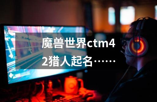 魔兽世界ctm4.2猎人起名……-第1张-游戏资讯-智辉网络