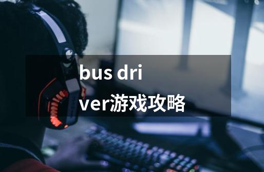 bus driver游戏攻略-第1张-游戏资讯-智辉网络