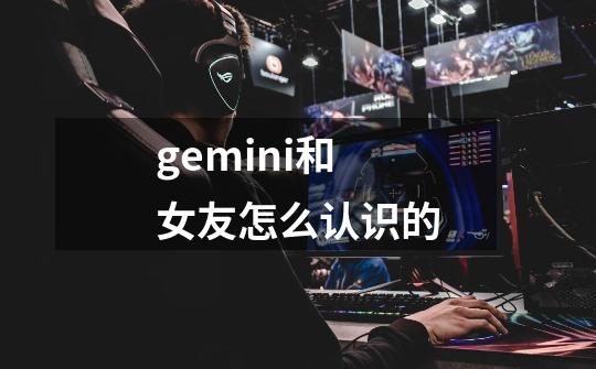 gemini和女友怎么认识的-第1张-游戏资讯-智辉网络