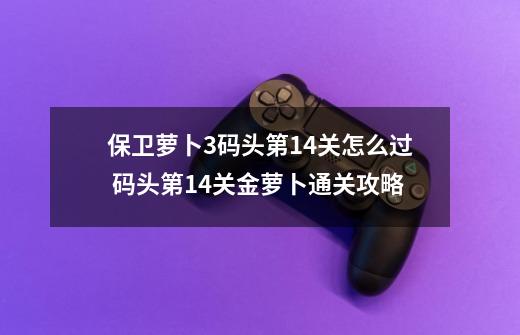 保卫萝卜3码头第14关怎么过 码头第14关金萝卜通关攻略-第1张-游戏资讯-智辉网络