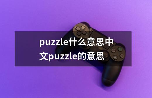 puzzle什么意思中文puzzle的意思-第1张-游戏资讯-智辉网络