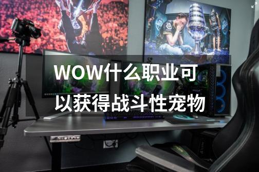 WOW什么职业可以获得战斗性宠物-第1张-游戏资讯-智辉网络