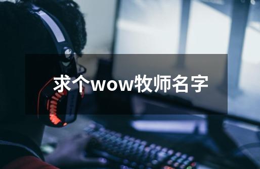 求个wow牧师名字-第1张-游戏资讯-智辉网络