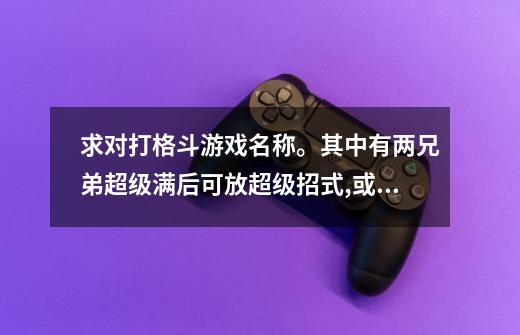 求对打格斗游戏名称。其中有两兄弟超级满后可放超级招式,或可变身,变身时喊“火云天下”-第1张-游戏资讯-智辉网络