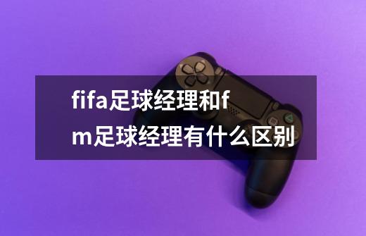 fifa足球经理和fm足球经理有什么区别-第1张-游戏资讯-智辉网络