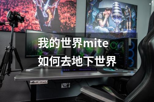 我的世界mite如何去地下世界-第1张-游戏资讯-智辉网络