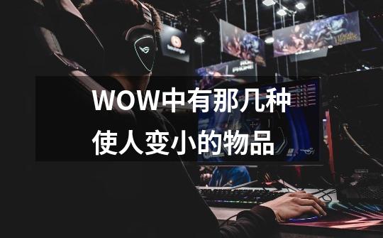 WOW中有那几种使人变小的物品-第1张-游戏资讯-智辉网络