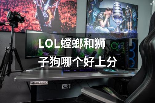 LOL螳螂和狮子狗哪个好上分-第1张-游戏资讯-智辉网络