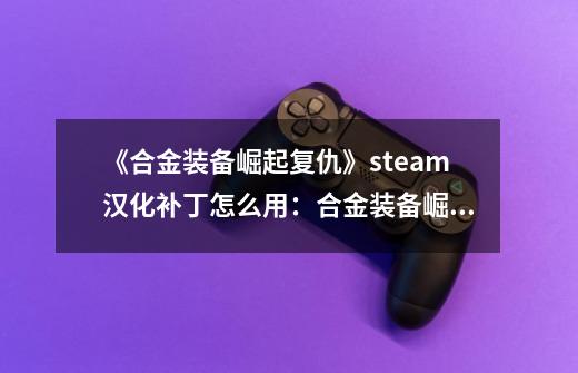 《合金装备崛起复仇》steam汉化补丁怎么用：合金装备崛起复仇Steam版汉化方法介绍-第1张-游戏资讯-智辉网络