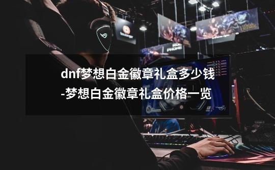 dnf梦想白金徽章礼盒多少钱-梦想白金徽章礼盒价格一览-第1张-游戏资讯-智辉网络