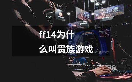 ff14为什么叫贵族游戏-第1张-游戏资讯-智辉网络