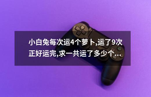 小白兔每次运4个萝卜,运了9次正好运完,求一共运了多少个萝卜为什么这样列算式-第1张-游戏资讯-智辉网络