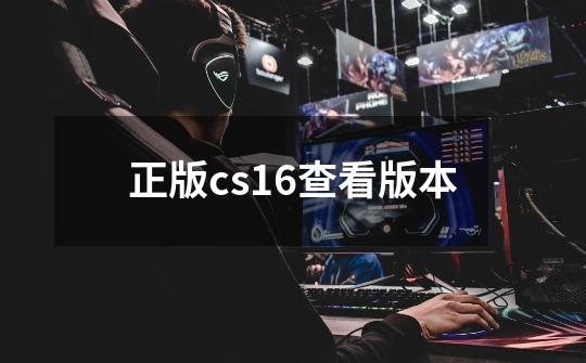 正版cs1.6查看版本-第1张-游戏资讯-智辉网络