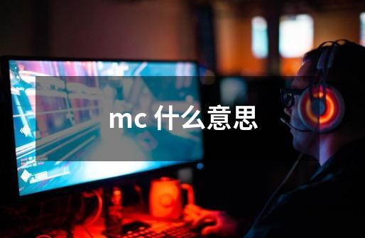 mc 什么意思-第1张-游戏资讯-智辉网络