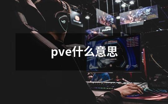 pve什么意思-第1张-游戏资讯-智辉网络