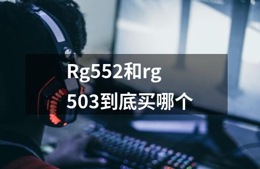 Rg552和rg503到底买哪个-第1张-游戏资讯-智辉网络