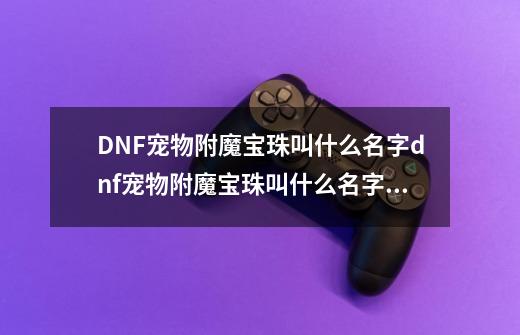 DNF宠物附魔宝珠叫什么名字dnf宠物附魔宝珠叫什么名字好听_dnf玛巴斯怎么进化-第1张-游戏资讯-智辉网络