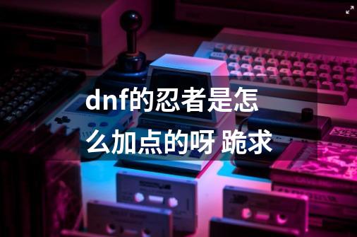 dnf的忍者是怎么加点的呀 跪求-第1张-游戏资讯-智辉网络