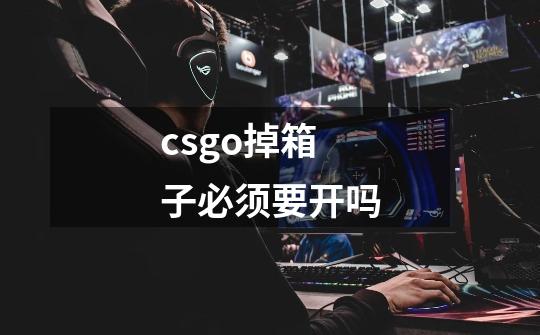 csgo掉箱子必须要开吗-第1张-游戏资讯-智辉网络