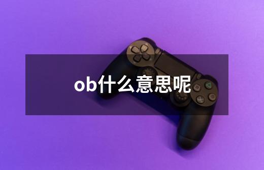 ob什么意思呢-第1张-游戏资讯-智辉网络