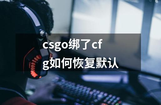 csgo绑了cfg如何恢复默认-第1张-游戏资讯-智辉网络