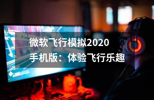 微软飞行模拟2020手机版：体验飞行乐趣-第1张-游戏资讯-智辉网络