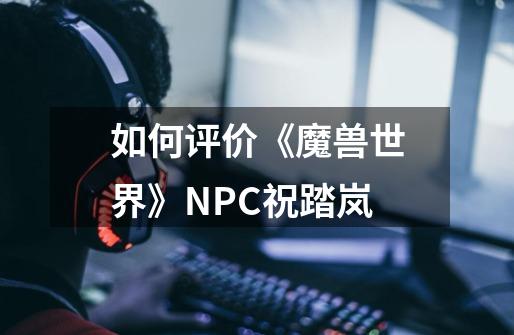 如何评价《魔兽世界》NPC祝踏岚-第1张-游戏资讯-智辉网络