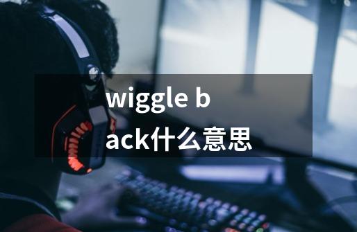 wiggle back什么意思-第1张-游戏资讯-智辉网络