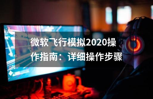 微软飞行模拟2020操作指南：详细操作步骤-第1张-游戏资讯-智辉网络