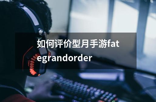 如何评价型月手游fategrandorder-第1张-游戏资讯-智辉网络