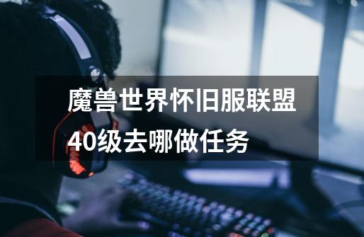 魔兽世界怀旧服联盟40级去哪做任务-第1张-游戏资讯-智辉网络