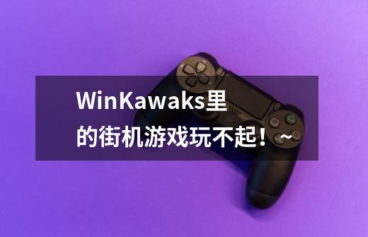 WinKawaks里的街机游戏玩不起！~-第1张-游戏资讯-智辉网络