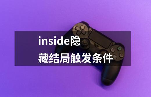 inside隐藏结局触发条件-第1张-游戏资讯-智辉网络