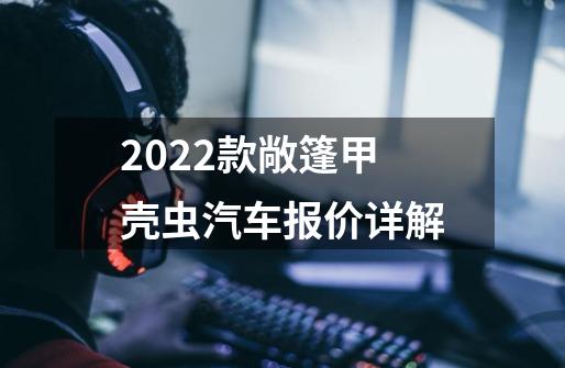 2022款敞篷甲壳虫汽车报价详解-第1张-游戏资讯-智辉网络