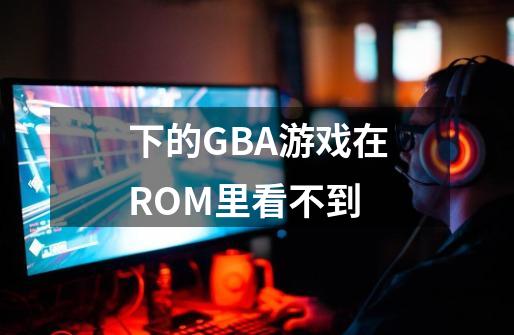 下的GBA游戏在ROM里看不到-第1张-游戏资讯-智辉网络