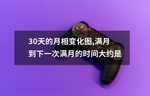 30天的月相变化图,满月到下一次满月的时间大约是-第1张-游戏资讯-智辉网络