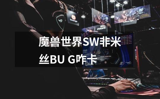 魔兽世界SW非米丝BU G咋卡-第1张-游戏资讯-智辉网络