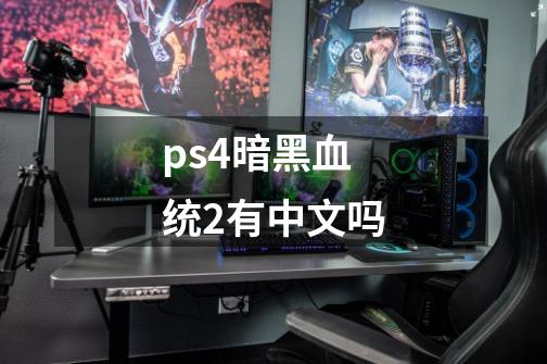 ps4暗黑血统2有中文吗-第1张-游戏资讯-智辉网络