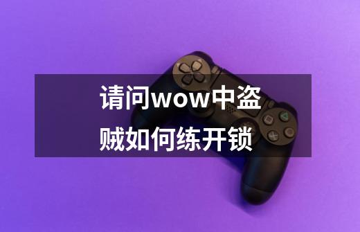 请问wow中盗贼如何练开锁-第1张-游戏资讯-智辉网络