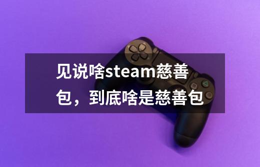 见说啥steam慈善包，到底啥是慈善包-第1张-游戏资讯-智辉网络